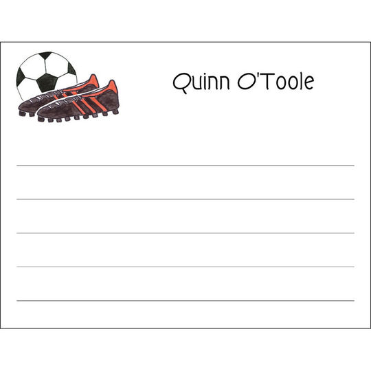 Soccer Stud Flat Note Cards